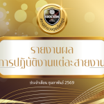 ผลการปฏิบัติงานแต่ละสายงาน ประจำเดือน กุมภาพันธ์ 2569
