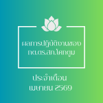 ผลการปฏิบัติงานของ กต.ตร.สภ.โคกตูม ประจำเดือนเมษายน 2569